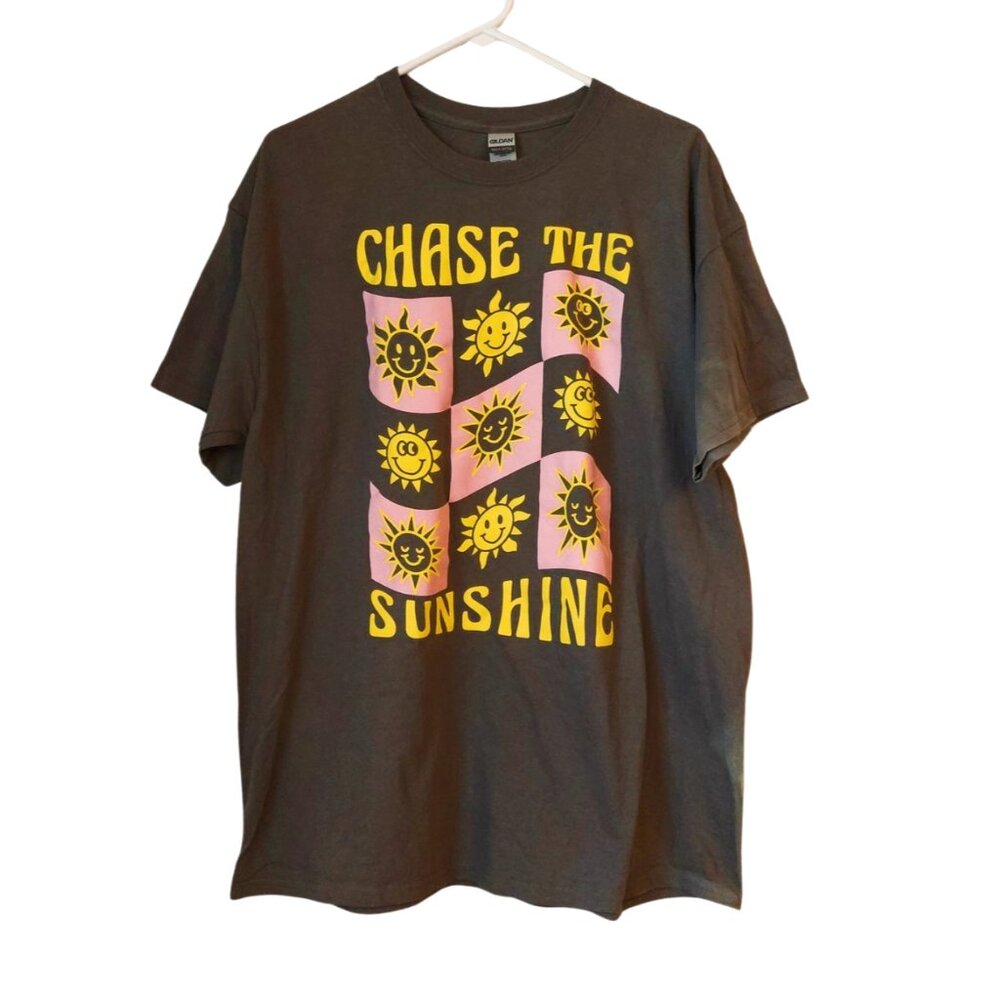 Chase The Sunshine Tee Shirt Gray XL